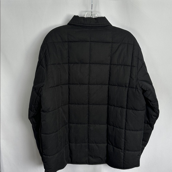 George Men’s Black Quilted Puffer Jacket Snap Button Size M - Picture 2 of 8